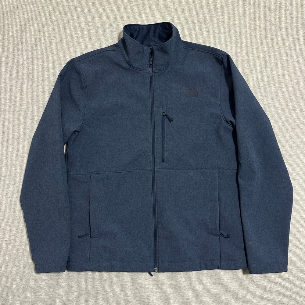 The North Face Apex Bionic Softshell Jacket Long Sleeve Navy Blue Mens Size L
